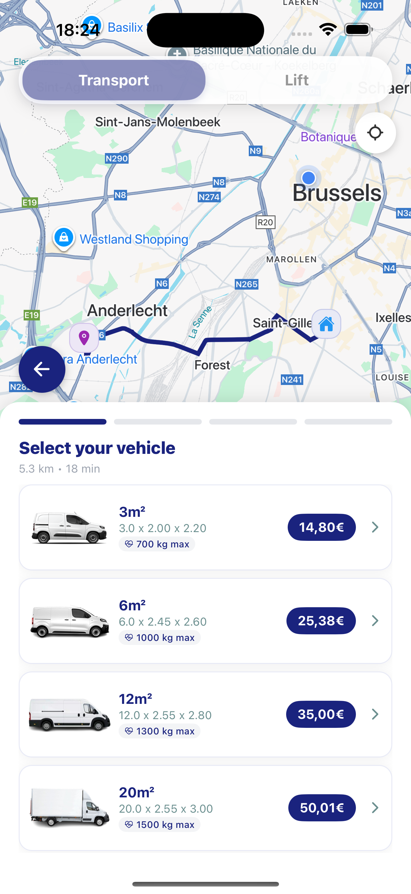 Transport - Select vehicle